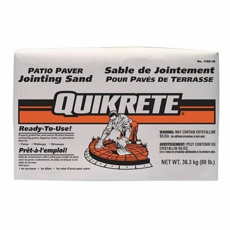 QUIKRETE Quikrete Patio Paver Sand, Granular Solid, Brown/Gray, 75 to 100 sq-ft Coverage Area, 36 kg Bag 115036